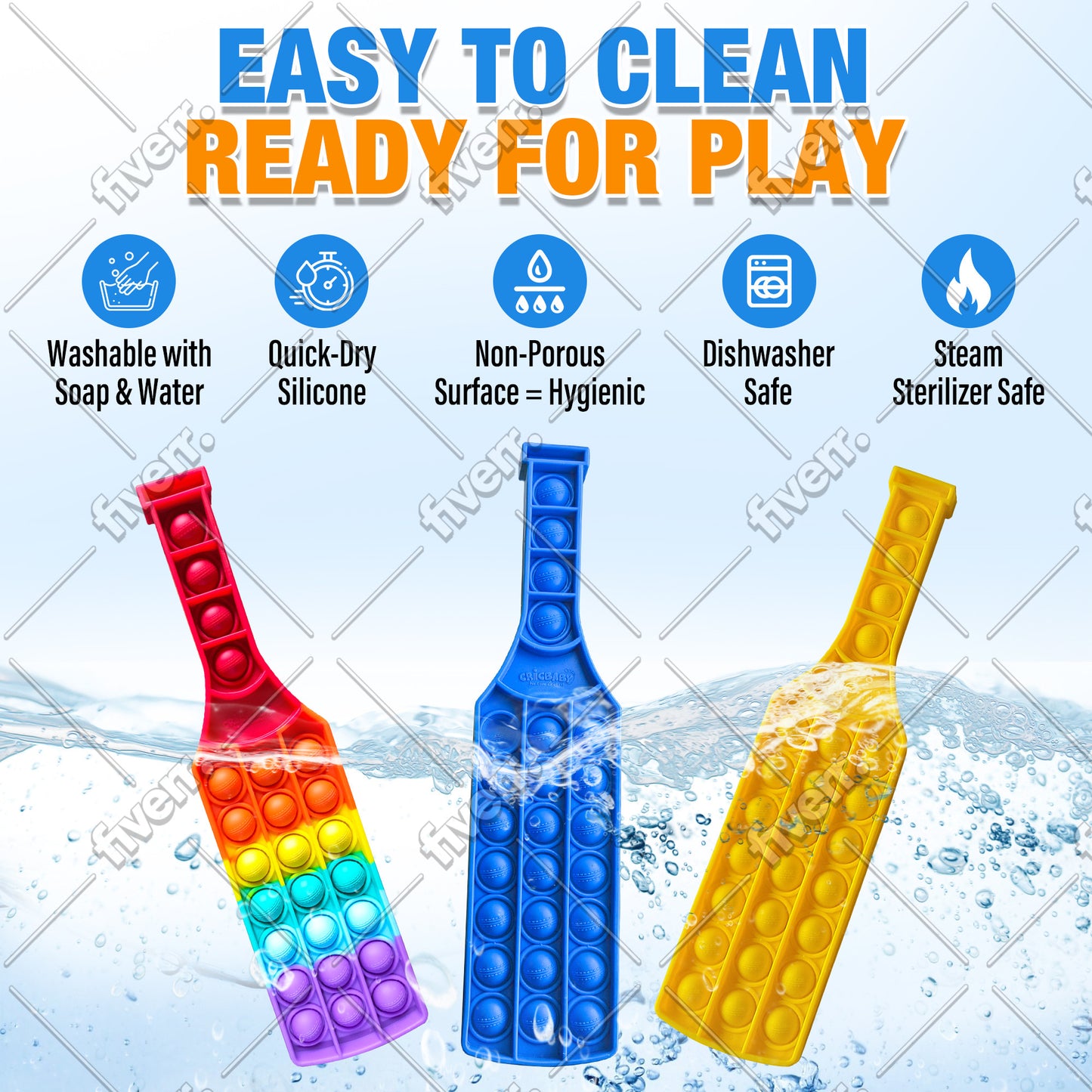 ๐ CRICBABY Cricket Bat Pop It Toy โ Stress Relief Meets Cricket Fun!