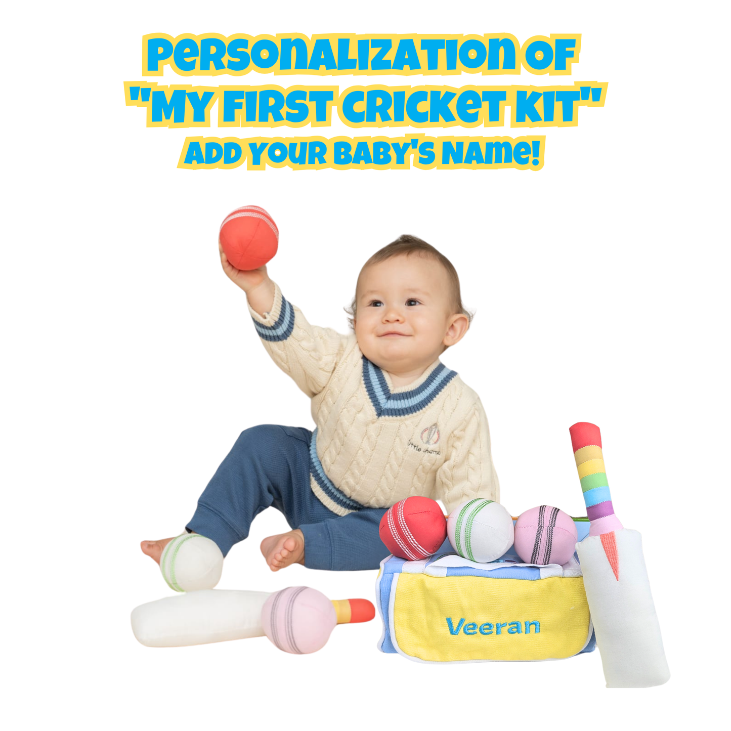 CRICBABY My First Cricket Kit - With Personalized Baby Name