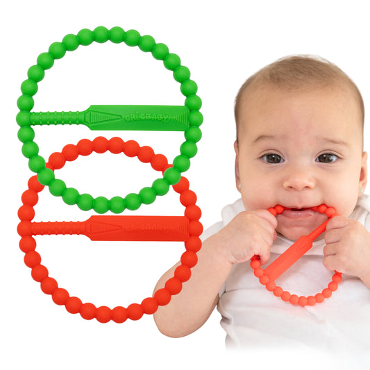 CRICBABY Cricket Bat and Ball Teether (2 Pack)