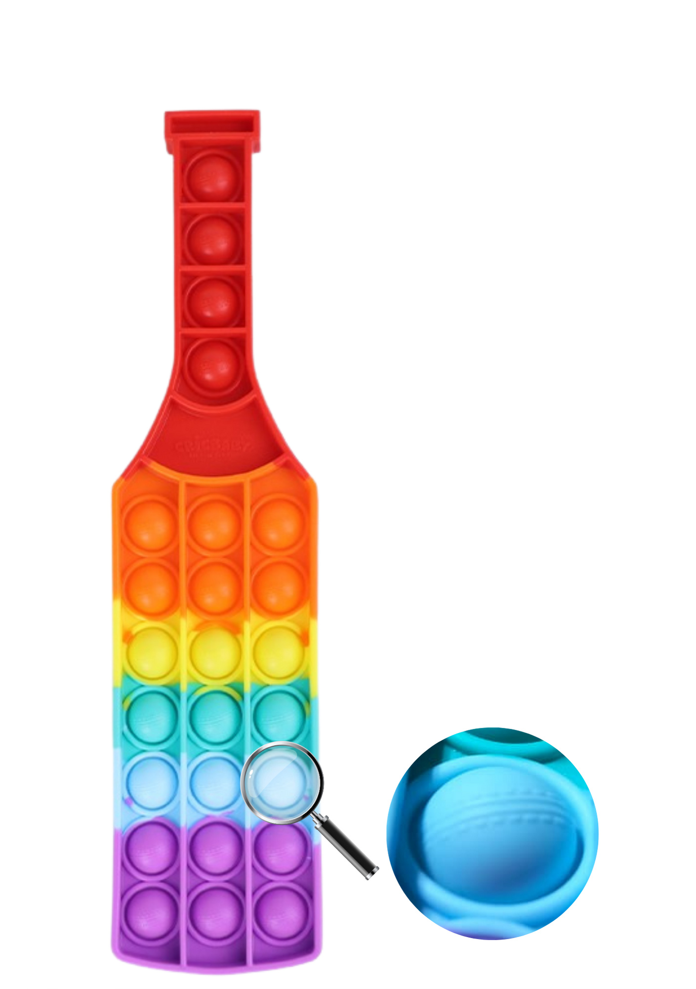 🏏 CRICBABY Cricket Bat Pop It Toy – Stress Relief Meets Cricket Fun!