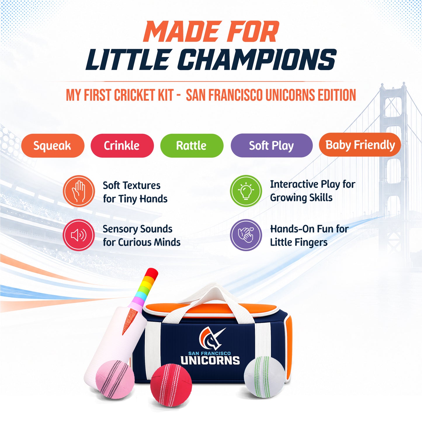 My First Cricket Kit - San Francisco Unicorns Edition