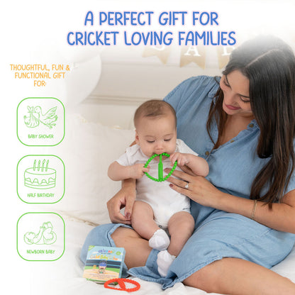 CRICBABY Cricket Bat and Ball Teether (2 Pack)