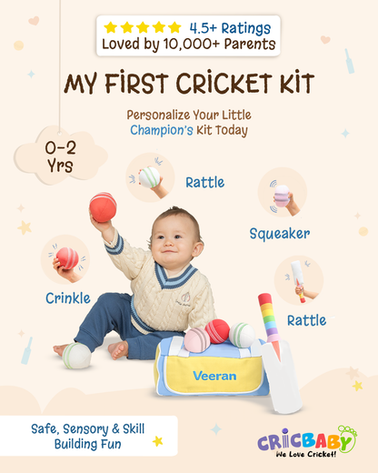 CRICBABY My First Cricket Kit - With Personalized Baby Name