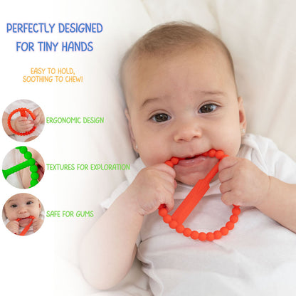 CRICBABY Cricket Bat and Ball Teether (2 Pack)