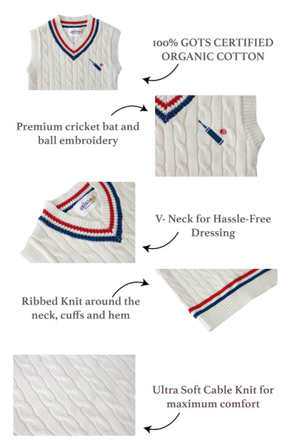 CRICBABY Organic Cotton Cricket Jumper