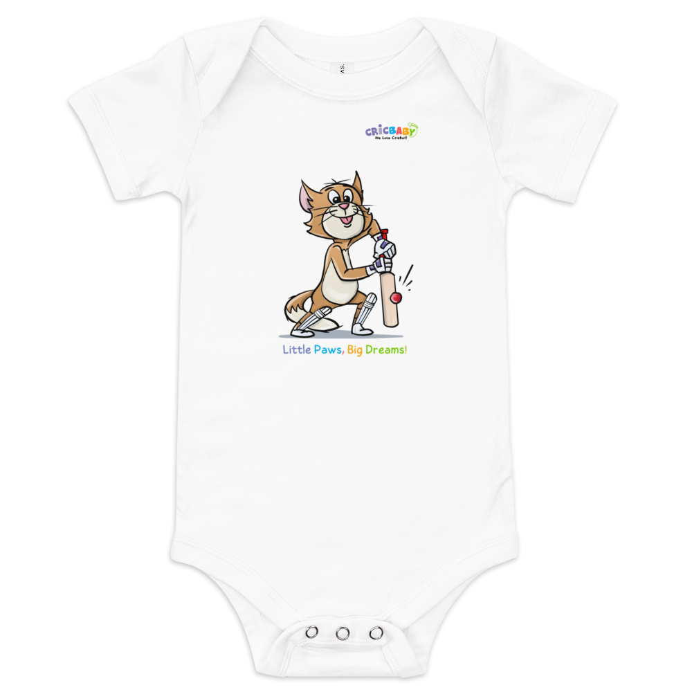 Little Paws, Big Dreams Baby short sleeve onesie