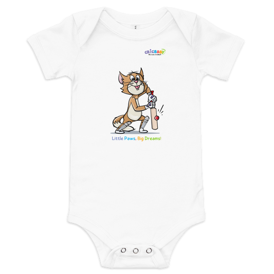 Little Paws, Big Dreams Baby short sleeve onesie