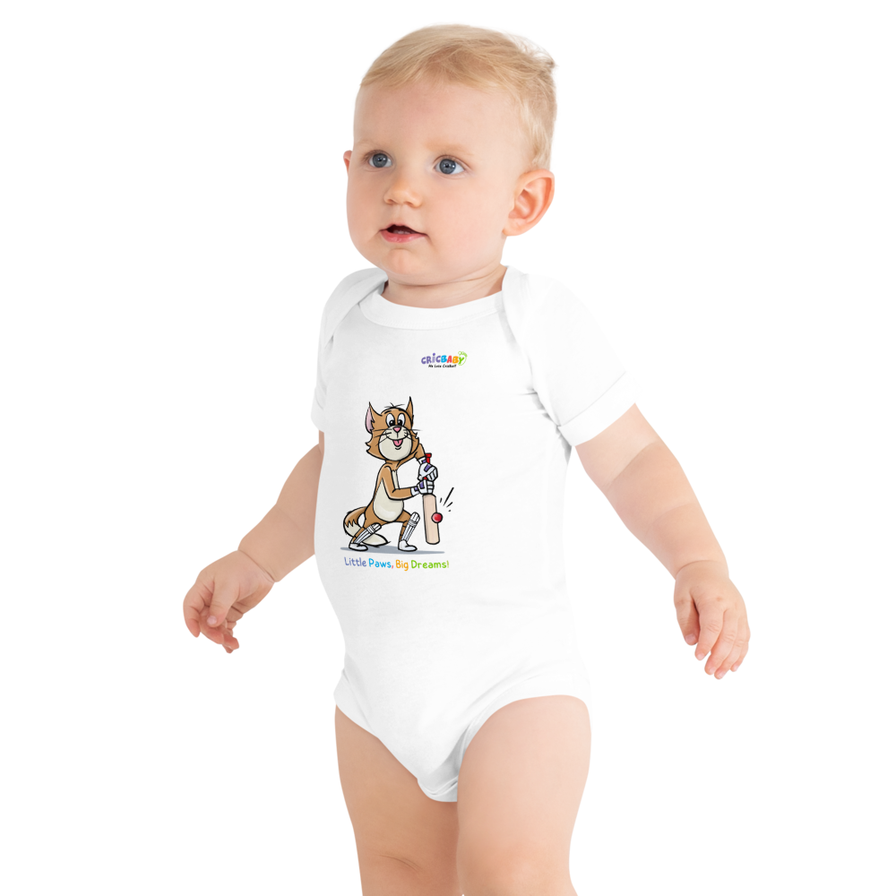 Little Paws, Big Dreams Baby short sleeve onesie