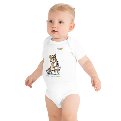 Little Paws, Big Dreams Baby short sleeve onesie