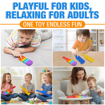 🏏 CRICBABY CRICKET BAT Push Pop Bubble Fidget Toy  – Build Focus