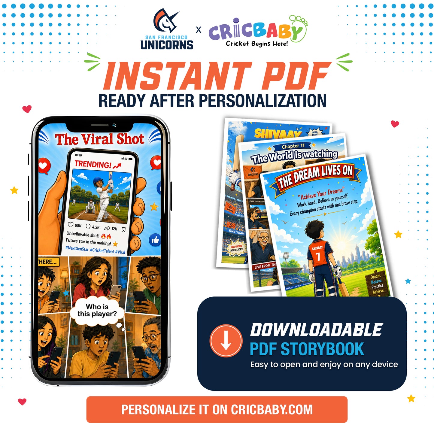 FREE Personalized Cricket Storybook for Your Child - (Limited time offer)